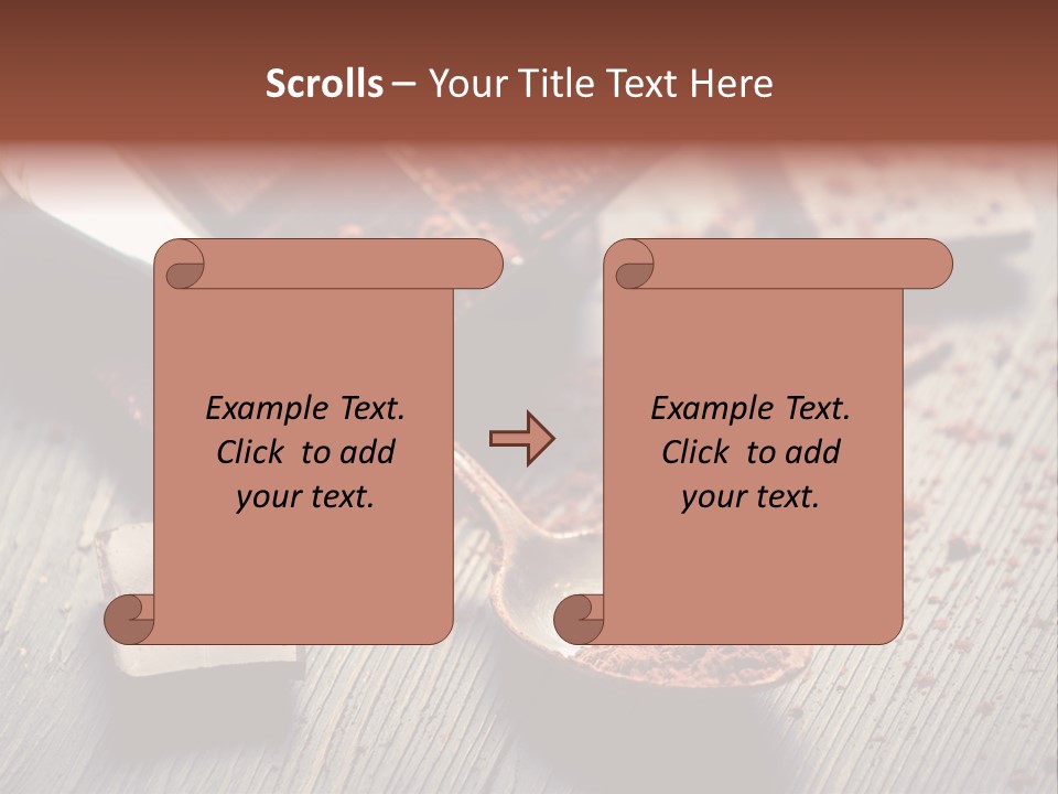 Ground Milk Chocolate Spoon PowerPoint Template