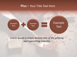Ground Milk Chocolate Spoon PowerPoint Template