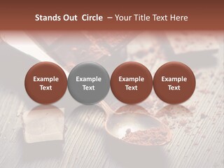 Ground Milk Chocolate Spoon PowerPoint Template