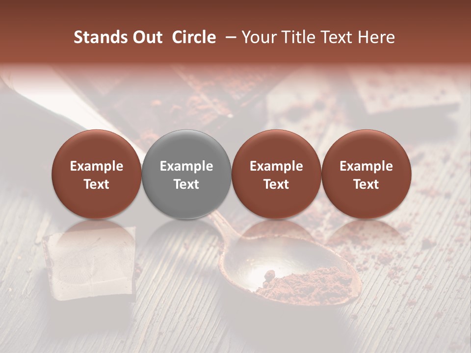Ground Milk Chocolate Spoon PowerPoint Template