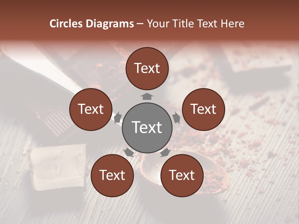 Ground Milk Chocolate Spoon PowerPoint Template