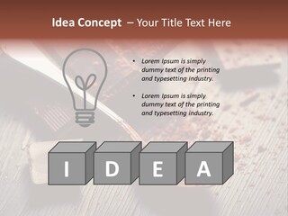Ground Milk Chocolate Spoon PowerPoint Template
