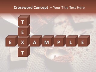 Ground Milk Chocolate Spoon PowerPoint Template