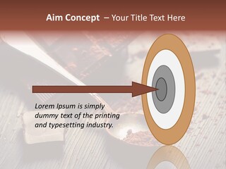 Ground Milk Chocolate Spoon PowerPoint Template