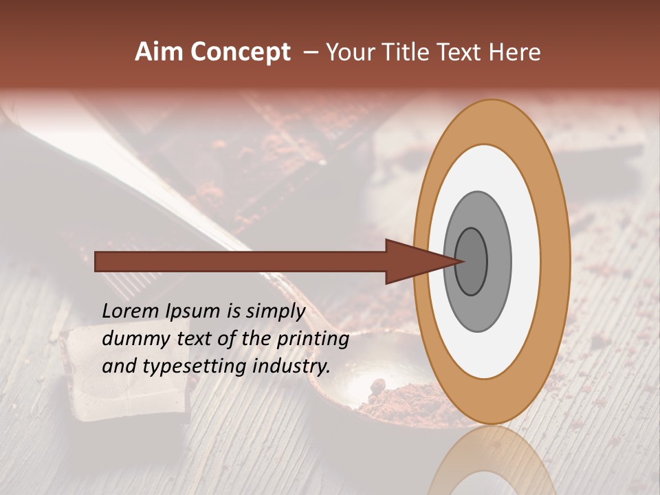 Ground Milk Chocolate Spoon PowerPoint Template