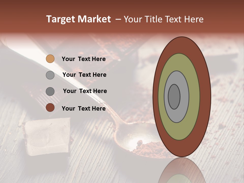 Ground Milk Chocolate Spoon PowerPoint Template