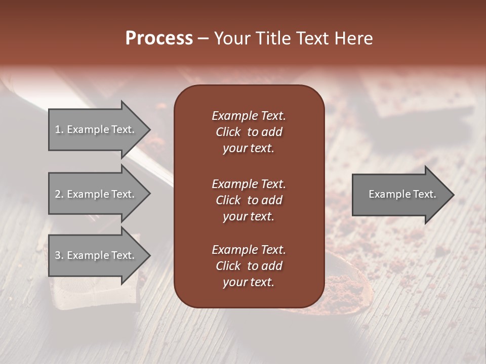 Ground Milk Chocolate Spoon PowerPoint Template
