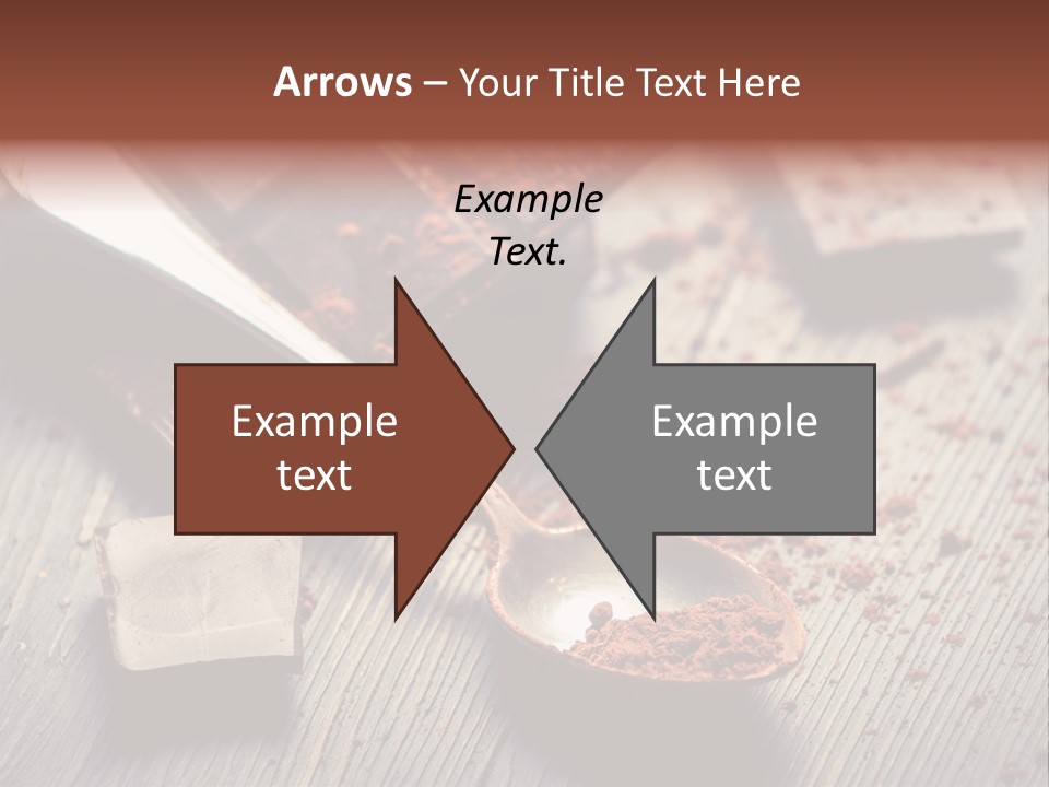 Ground Milk Chocolate Spoon PowerPoint Template