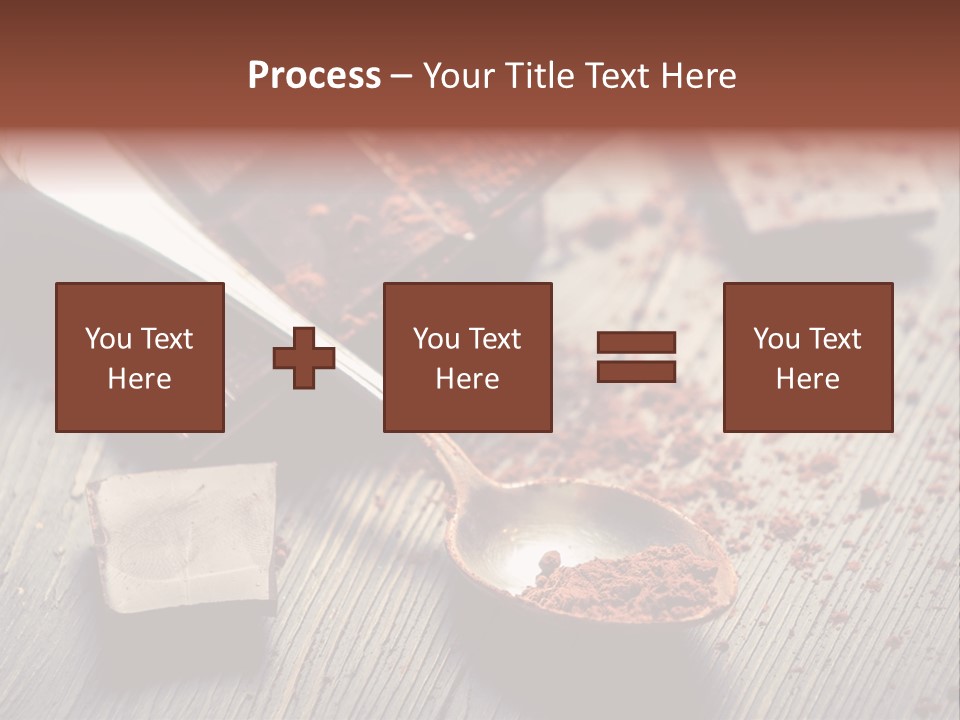 Ground Milk Chocolate Spoon PowerPoint Template