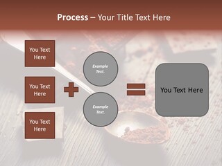 Ground Milk Chocolate Spoon PowerPoint Template