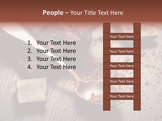 Ground Milk Chocolate Spoon PowerPoint Template