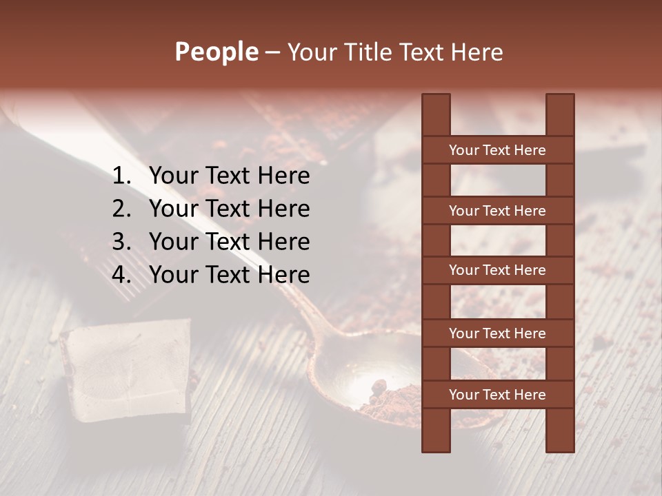 Ground Milk Chocolate Spoon PowerPoint Template