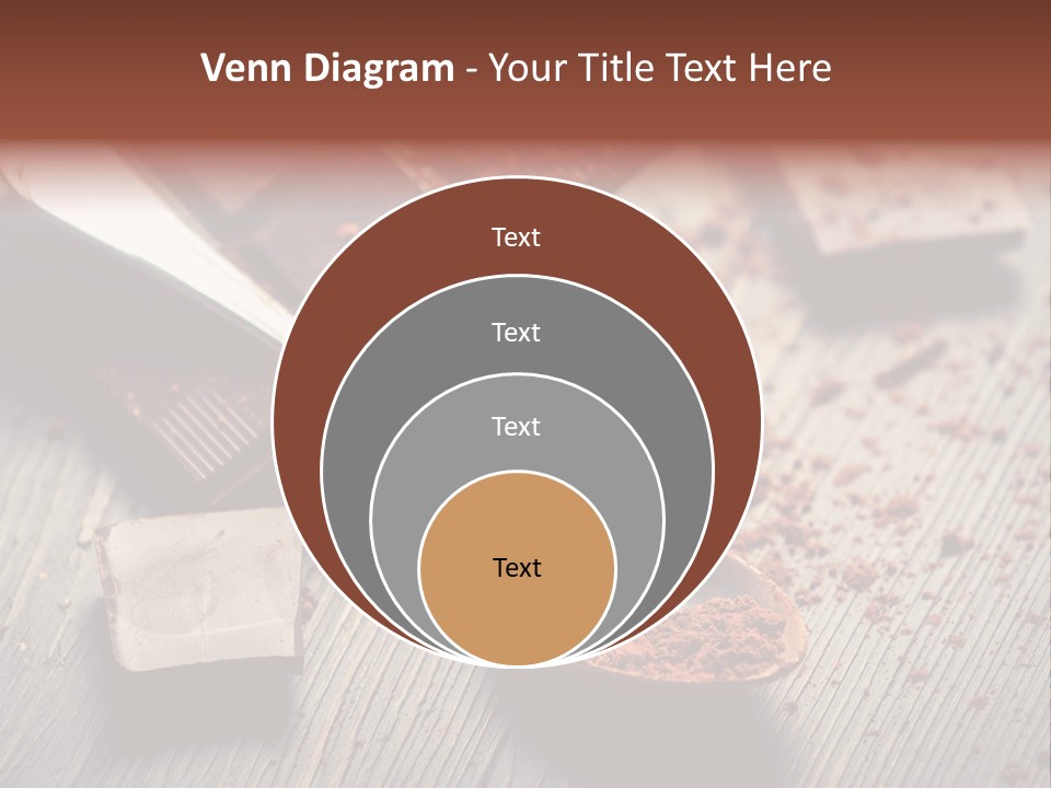 Ground Milk Chocolate Spoon PowerPoint Template