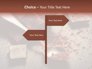 Ground Milk Chocolate Spoon PowerPoint Template