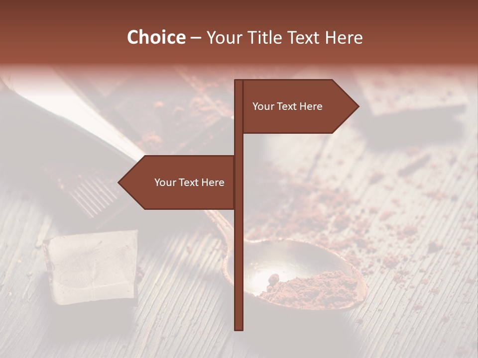 Ground Milk Chocolate Spoon PowerPoint Template
