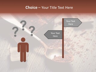 Ground Milk Chocolate Spoon PowerPoint Template