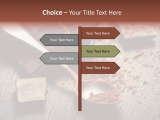 Ground Milk Chocolate Spoon PowerPoint Template