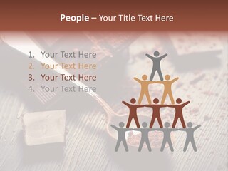 Ground Milk Chocolate Spoon PowerPoint Template