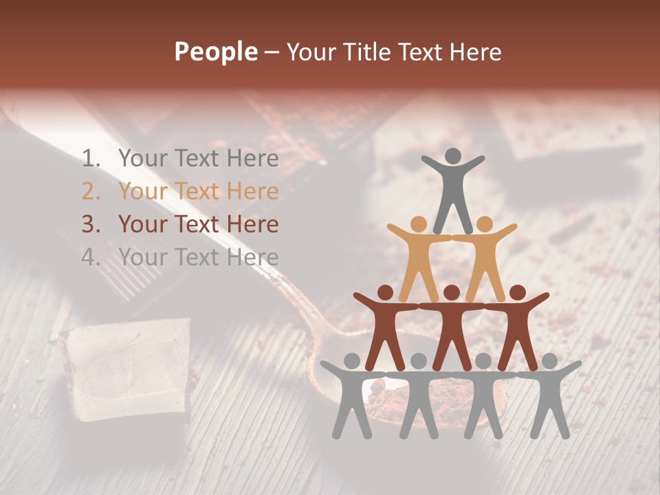 Ground Milk Chocolate Spoon PowerPoint Template