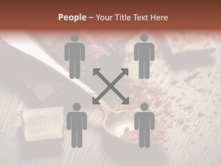 Ground Milk Chocolate Spoon PowerPoint Template