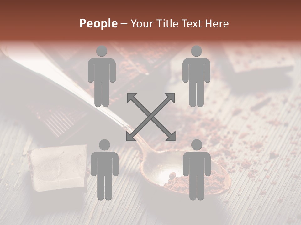 Ground Milk Chocolate Spoon PowerPoint Template