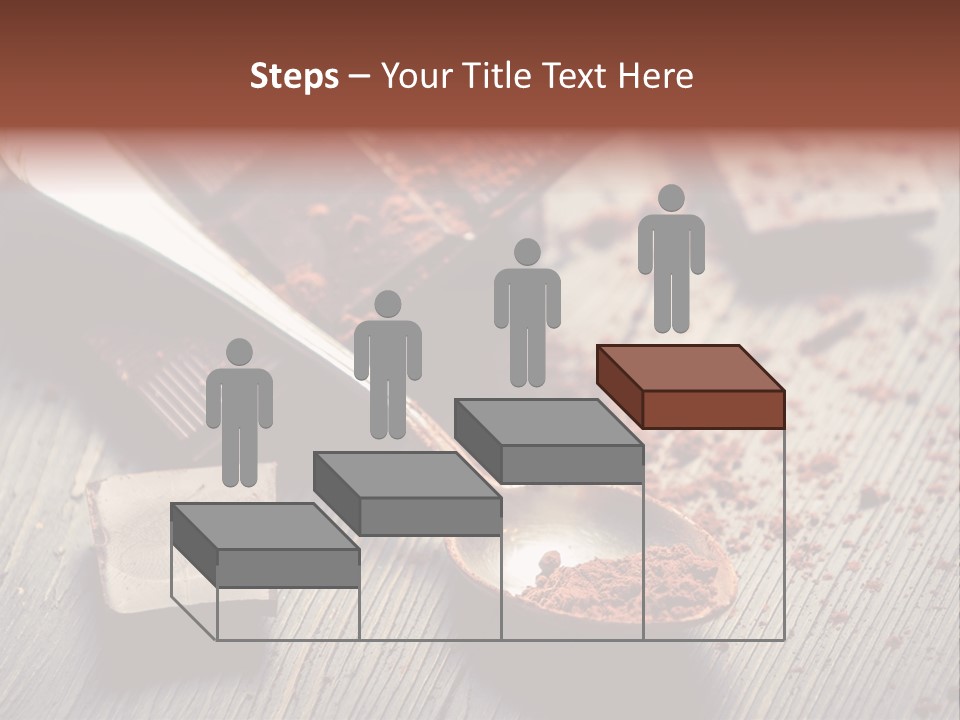 Ground Milk Chocolate Spoon PowerPoint Template