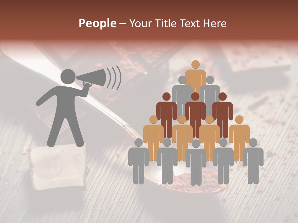 Ground Milk Chocolate Spoon PowerPoint Template