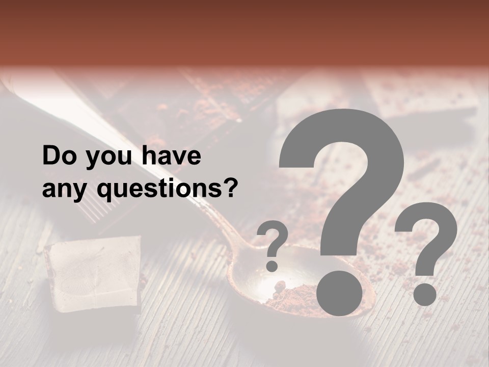 Ground Milk Chocolate Spoon PowerPoint Template