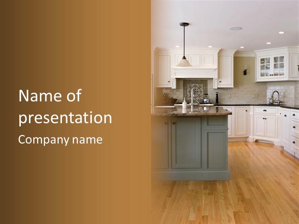 Cabinets Chair Spacious PowerPoint Template