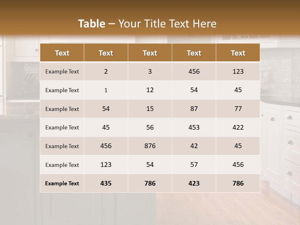 Cabinets Chair Spacious PowerPoint Template