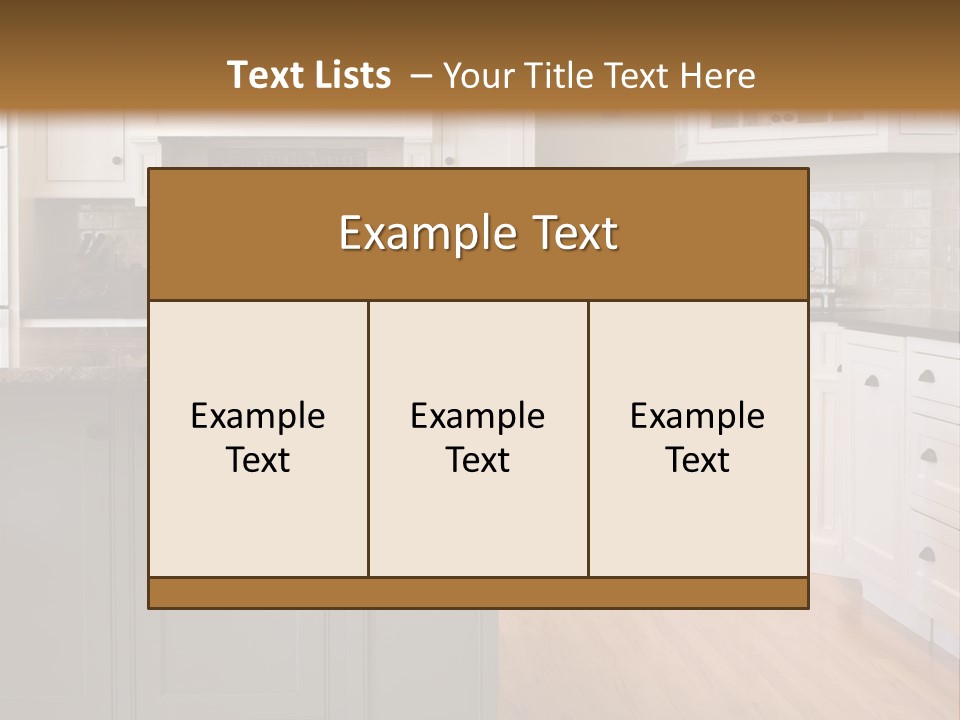 Cabinets Chair Spacious PowerPoint Template