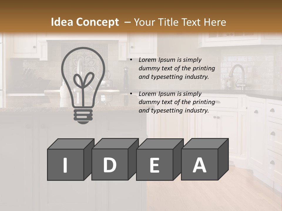 Cabinets Chair Spacious PowerPoint Template