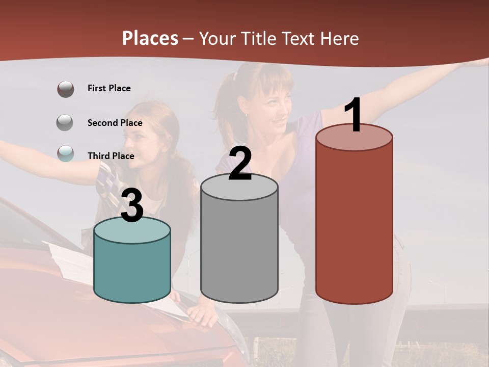 Journey Caucasian Travel PowerPoint Template