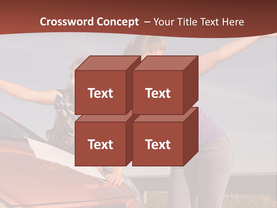 Journey Caucasian Travel PowerPoint Template
