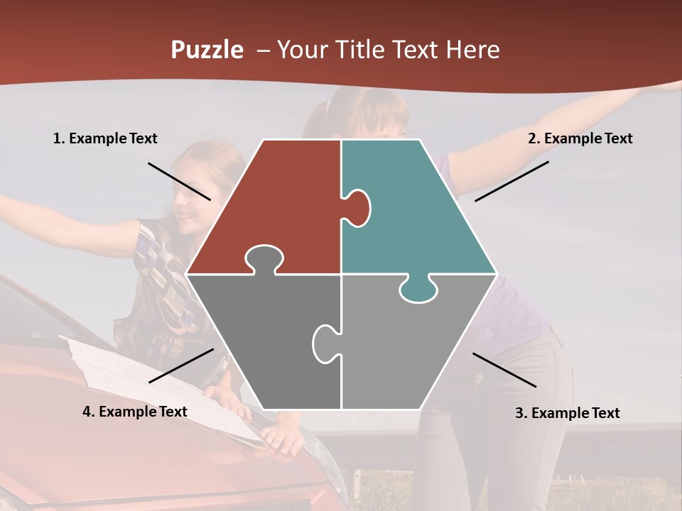 Journey Caucasian Travel PowerPoint Template