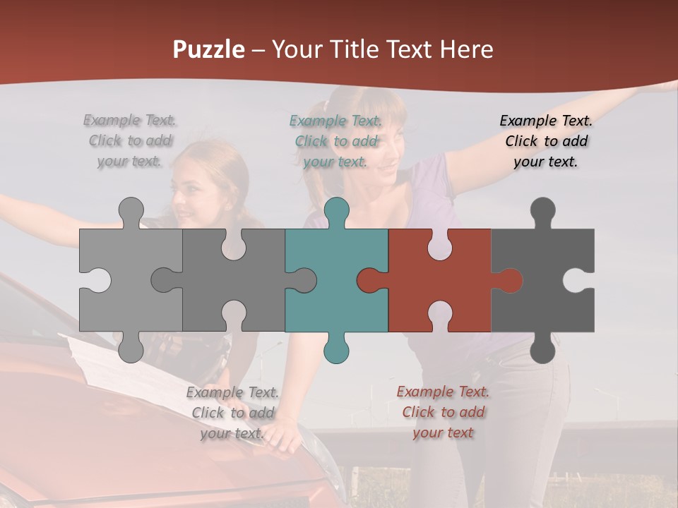 Journey Caucasian Travel PowerPoint Template