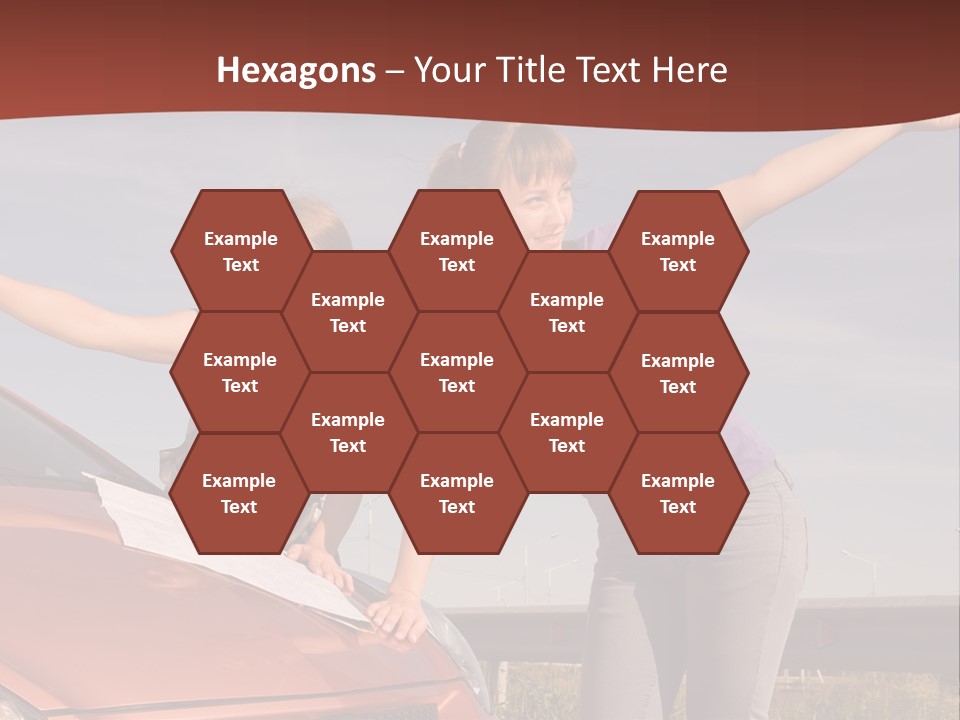 Journey Caucasian Travel PowerPoint Template