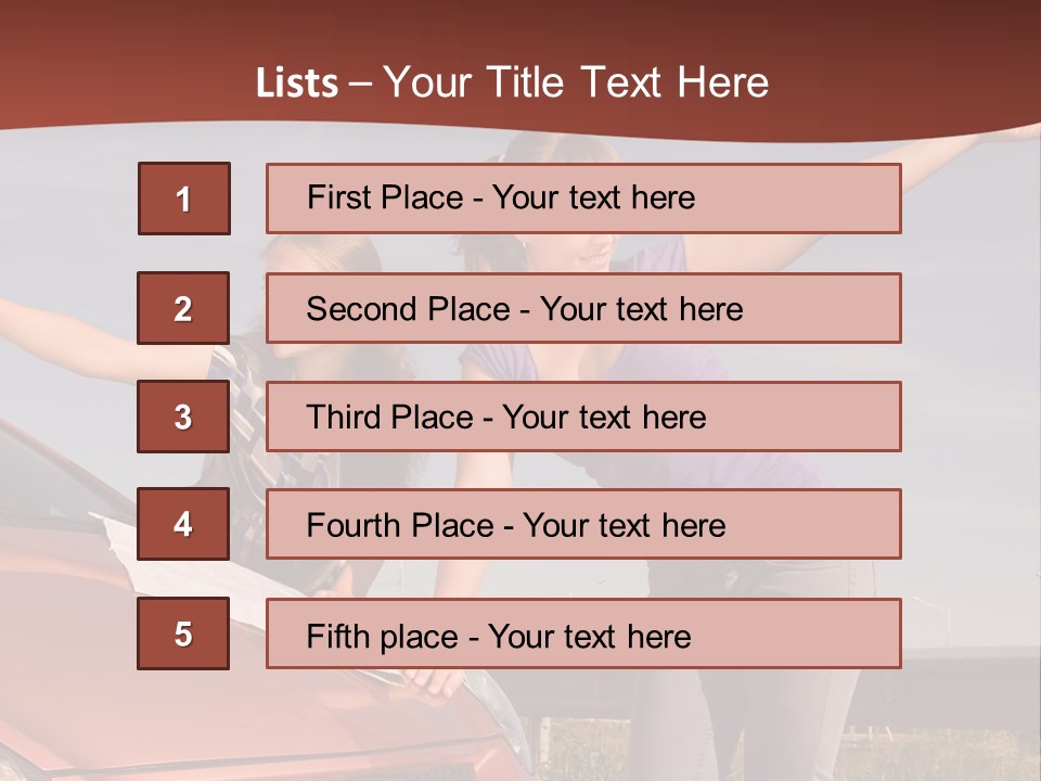 Journey Caucasian Travel PowerPoint Template