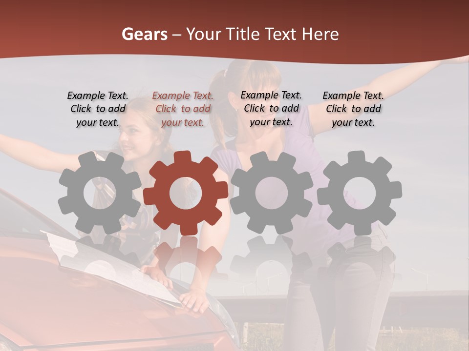 Journey Caucasian Travel PowerPoint Template