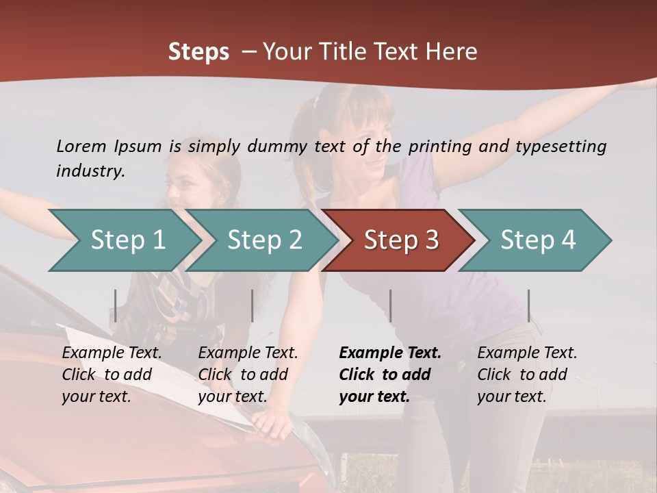 Journey Caucasian Travel PowerPoint Template