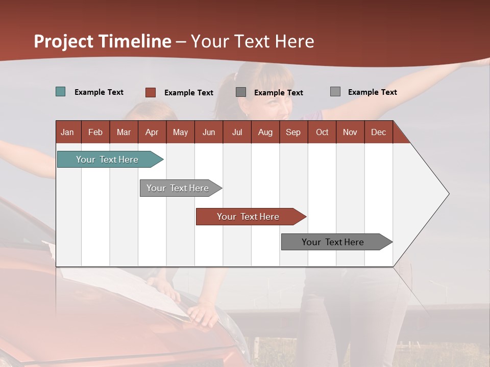 Journey Caucasian Travel PowerPoint Template