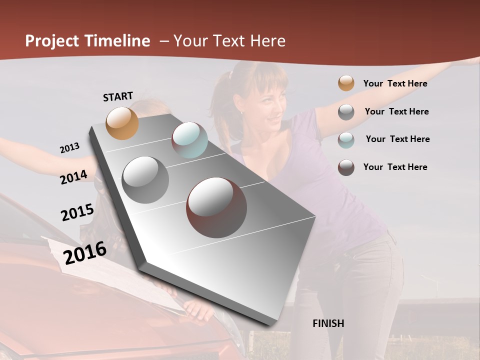 Journey Caucasian Travel PowerPoint Template
