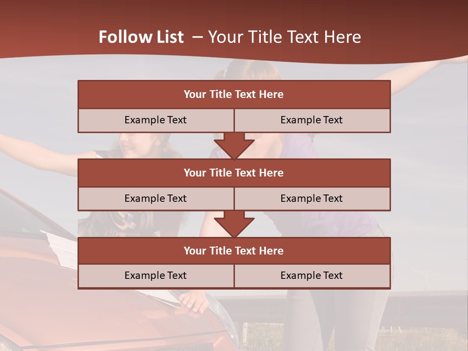 Journey Caucasian Travel PowerPoint Template