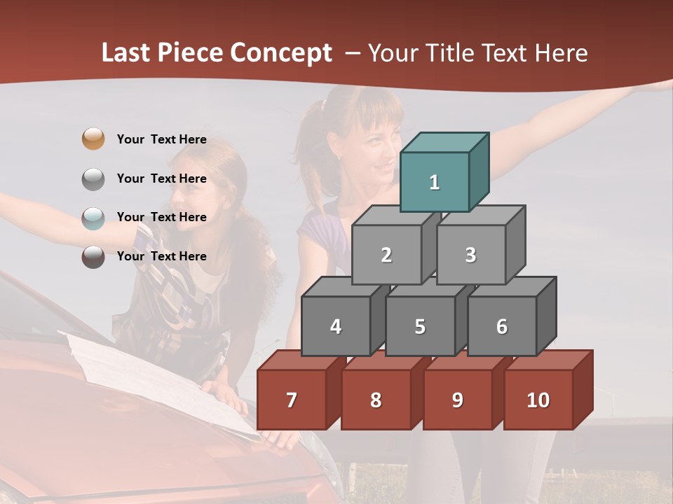 Journey Caucasian Travel PowerPoint Template