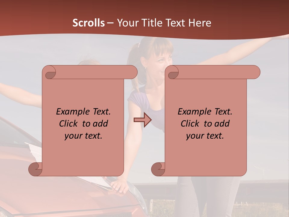 Journey Caucasian Travel PowerPoint Template