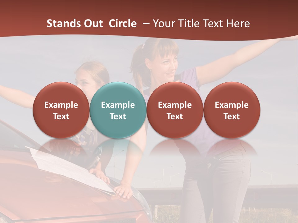 Journey Caucasian Travel PowerPoint Template