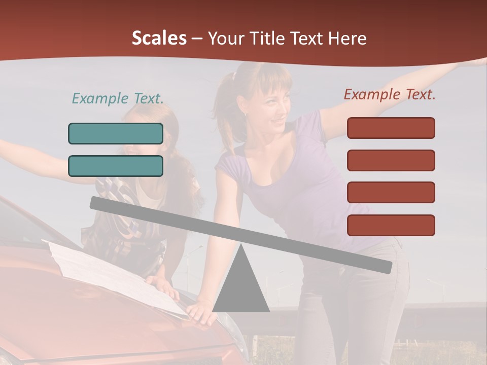Journey Caucasian Travel PowerPoint Template