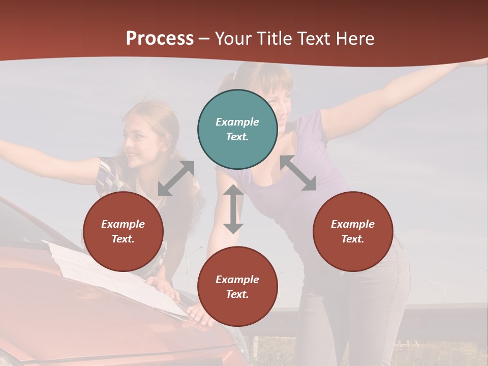 Journey Caucasian Travel PowerPoint Template