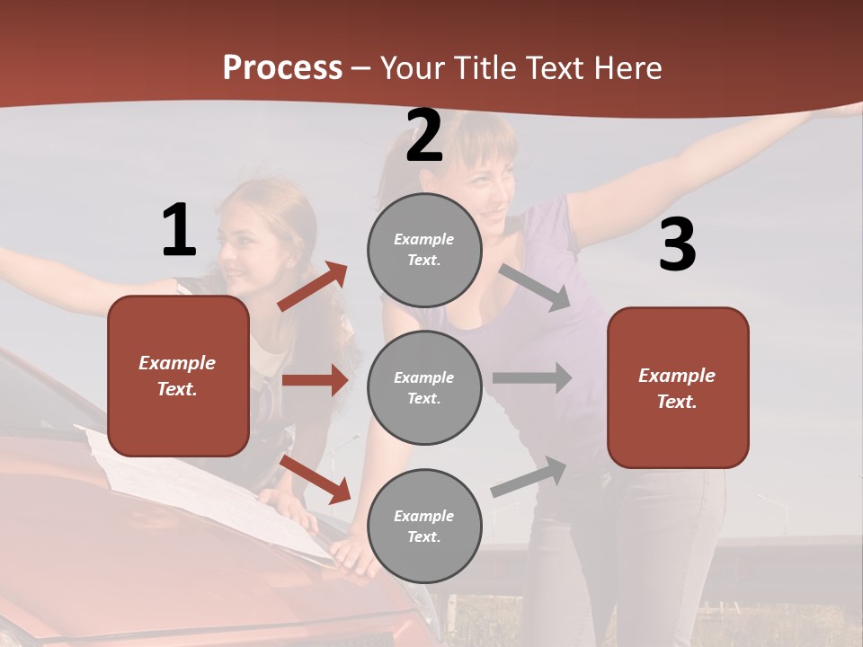 Journey Caucasian Travel PowerPoint Template