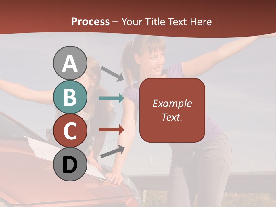 Journey Caucasian Travel PowerPoint Template